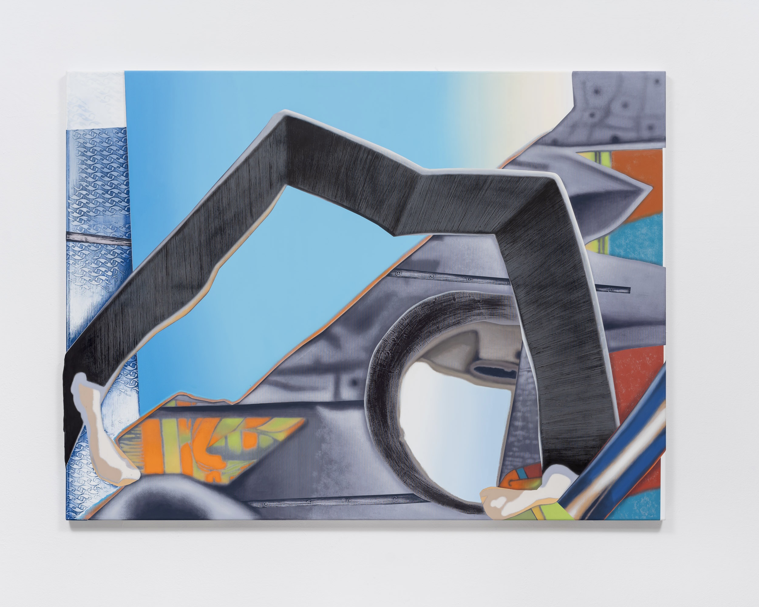 <i>Untitled</i>, 2024. Acrylic on poliester, 47 1/4 x 63 in (120 x 160 cm)